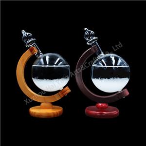 New creative product glass crafts ornaments globe rotation weather forecast storm bottle home decoration manufacturers wholesale