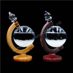New creative product glass crafts ornaments globe rotation weather forecast storm bottle home decoration manufacturers wholesale