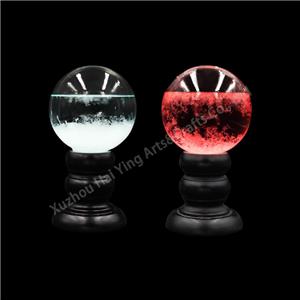 weather predictor Bottles clear With Wood Base Glass Barometer Glass Weather storm Forecast ornaments gifts