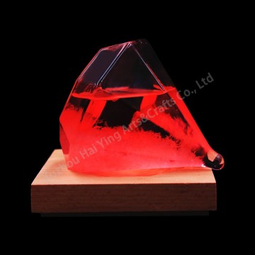 Small /Medium/Larger Size weather predictor Storm Glass Bottles Barometer With Wood Base