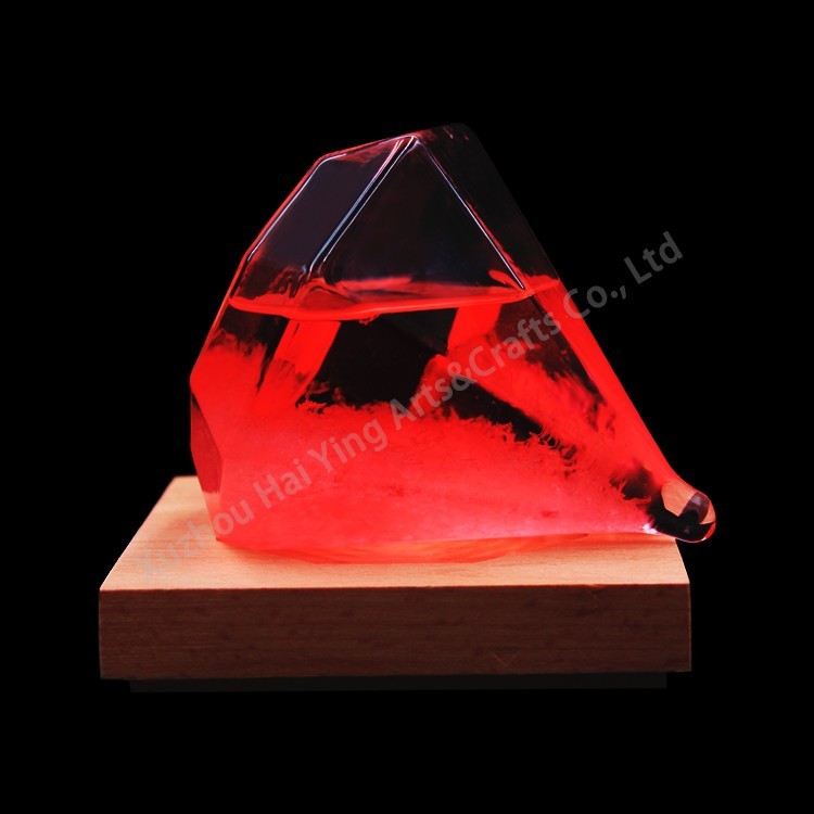 Small /Medium/Larger Size weather predictor Storm Glass Bottles Barometer With Wood Base