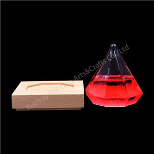Small /Medium/Larger Size weather predictor Storm Glass Bottles Barometer With Wood Base