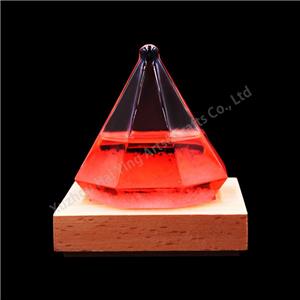 Small /Medium/Larger Size weather predictor Storm Glass Bottles Barometer With Wood Base