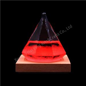 Small /Medium/Larger Size weather predictor Storm Glass Bottles Barometer With Wood Base