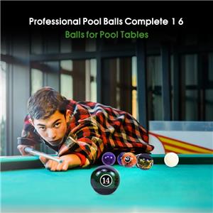 made in china custom billiard balls 2-1/4 inch Black Swirl Complete Billiards & Pool Balls Set
