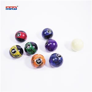 made in china custom billiard balls 2-1/4 inch Black Swirl Complete Billiards & Pool Balls Set