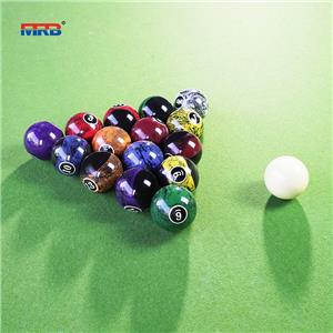 made in china custom billiard balls 2-1/4 inch Black Swirl Complete Billiards & Pool Balls Set