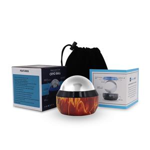 60mm Customize the print pattern Cryosphere ABS Plastic Housing Stainless Steel Cold Roller Massage Ball