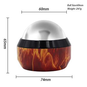 60mm Customize the print pattern Cryosphere ABS Plastic Housing Stainless Steel Cold Roller Massage Ball