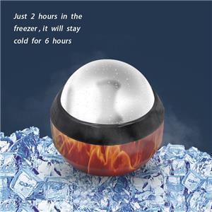 60mm Customize the print pattern Cryosphere ABS Plastic Housing Stainless Steel Cold Roller Massage Ball