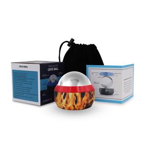 Best sales stainless steel cryo ball handheld cold therapy black massage ball for deep muscle massage ball