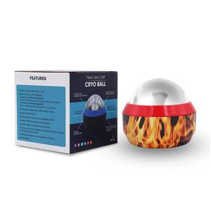Best sales stainless steel cryo ball handheld cold therapy black massage ball for deep muscle massage ball