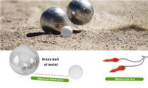 Metal Petanque Game Set of 6 73mm Boules