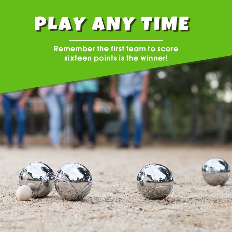 Idle Banter Games Petanque Set Manufactured from corrosion resistant iron french boules set