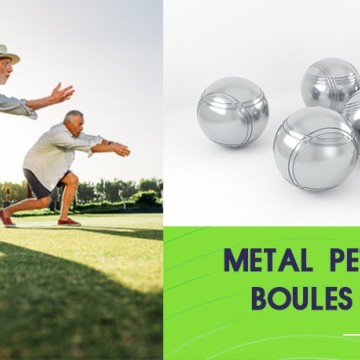 Sports and Outdoors Garden Bowls Metal Petanque Game Set of 6 73mm Boules