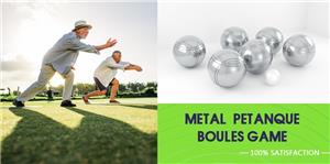 Sports and Outdoors Garden Bowls Metal Petanque Game Set of 6 73mm Boules