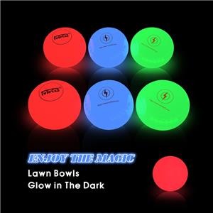 Nighttime- Durable and Fun Glow in The Dark Lawn Bowl leball- Mix Color & Green