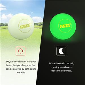 Nighttime- Durable and Fun Glow in The Dark Lawn Bowl leball- Mix Color & Green