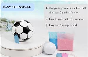 New Gender Reveal Soccer Ball Soccerball with Most Powder for Biggest Puff