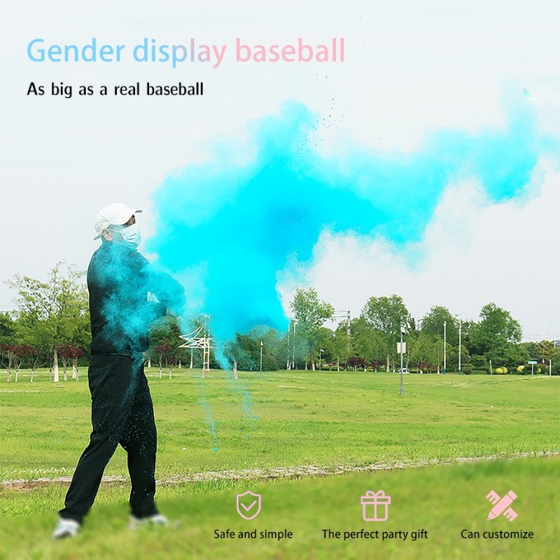 Grand Slam Surprise Gender Reveal Baseball Bursting with Powder