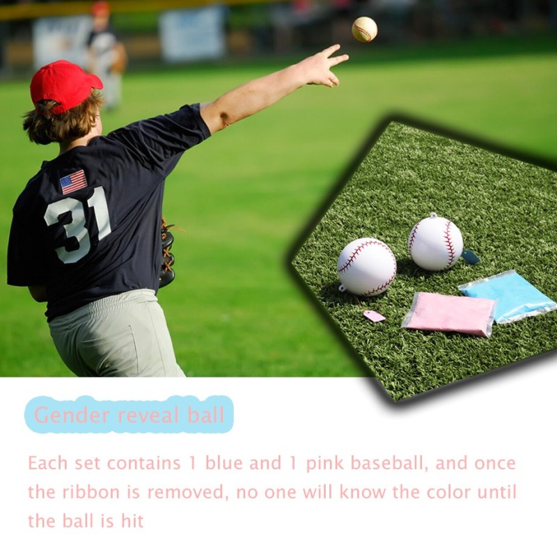 Pink Gender Reveal Baseball Pink Exploding Powder Baseball -Gender Reveal Surprise