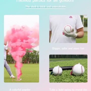 Gender Reveal Baseball Set BOTH PINK and BLUE Powder Kit For Complete Surprise