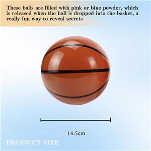 Gender Reveal Basketball Pink and Blue Powder Kit for Baby Boy Girl Party Spill Proof Non Transparent