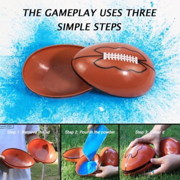 Gender Reveal Exploding Balls for Party Prank Funny Joke for rugby Best Gift for Expecting Parents 3 Piece Set