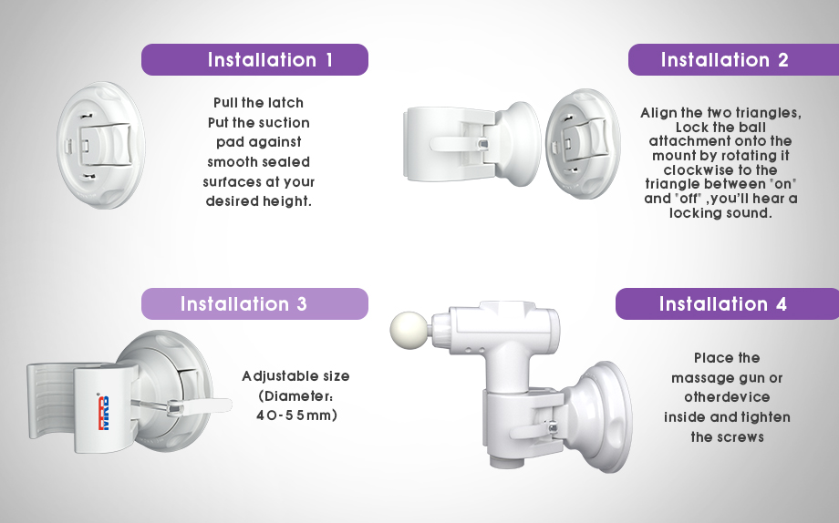 massage gun suction cup holder