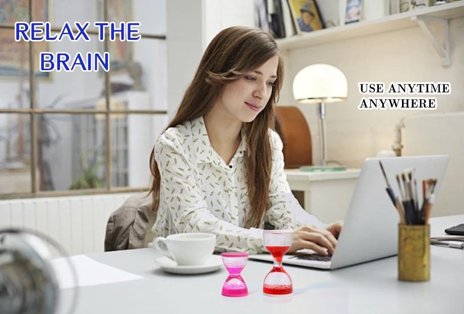 Color Liquid Oil Leakage Oil Drops Hourglass Timer Decompression Crafts Creative Gift Decoration