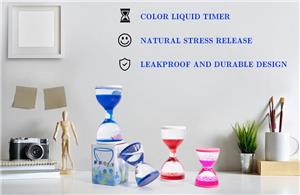 Liquid Motion Timer Decorative Dynamic Cartoon Animals Lovely Satisfying Sensory Oil Drop Timer Home Decoration