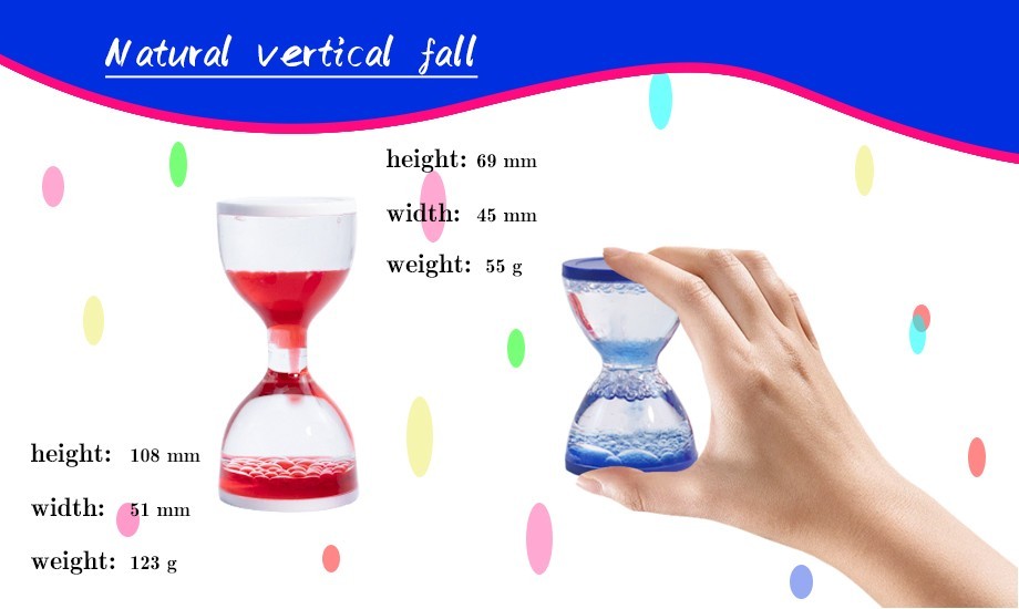 Liquid Motion Timer Decorative Dynamic Cartoon Animals Lovely Satisfying Sensory Oil Drop Timer Home Decoration