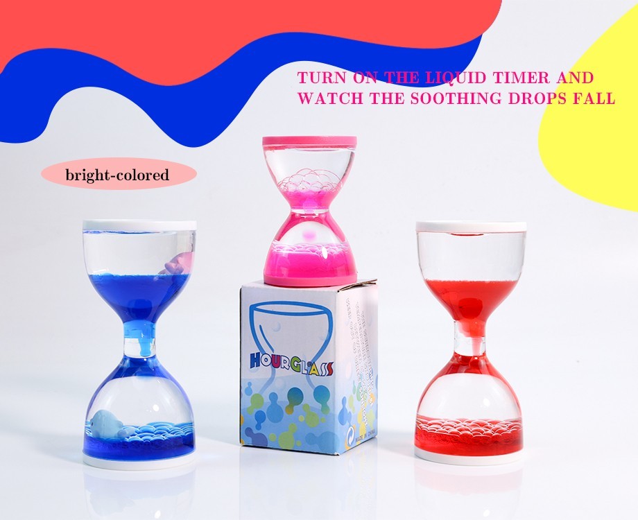 High Quality Custom Hourglass Trendy Home Decor Liquid Oil Timer