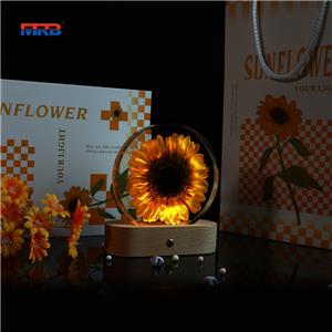 Flower Light Touch Lamp Rechargeable Cordless Table Lamp Handmade Gift