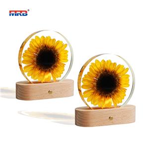 Flower Light Touch Lamp Rechargeable Cordless Table Lamp Handmade Gift