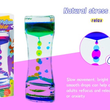 Motion Liquid Motion Bubbler Visual Sensory Timer 2 Minute Liquid Timer New Big Calming Sensory Water Bubbler Toy