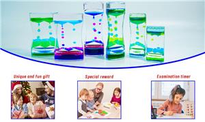 Motion Liquid Motion Bubbler Visual Sensory Timer 2 Minute Liquid Timer New Big Calming Sensory Water Bubbler Toy