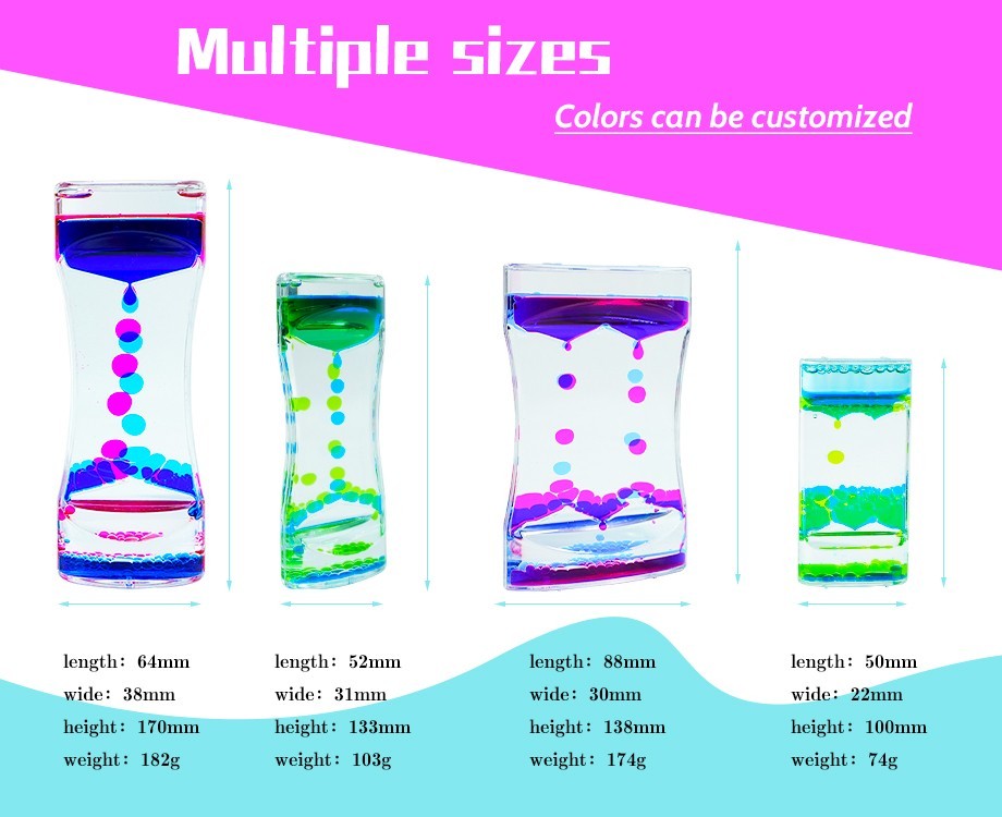 Liquid Bubbler Timer Relaxing Self-regulation Tool for Kids