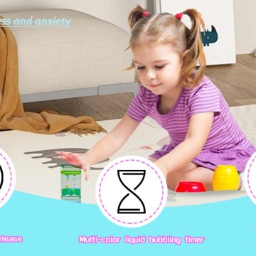 Colorful Hourglass Timer with Droplet Movement Bedroom Kitchen Bathroom Sensory Play Cool Home or Desk Decor