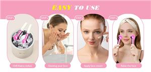 multicolour electroplate Cryocicles Pink Facial Ice Globes Face & Eye Puffiness Relief Cool Skincare Cryo Tools