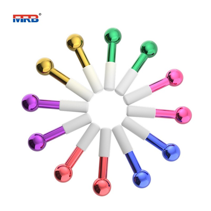 multicolour electroplate Cryocicles Pink Facial Ice Globes Face & Eye Puffiness Relief Cool Skincare Cryo Tools