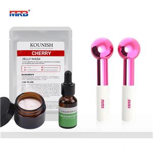 multicolour electroplate Cryocicles Pink Facial Ice Globes Face & Eye Puffiness Relief Cool Skincare Cryo Tools