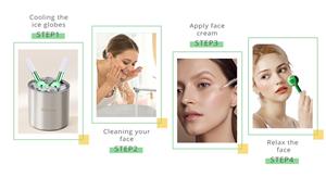 2PCS Magic Globes Facial Cooling Ice Globe Ball Smaller Waxing Massage Tool NEW