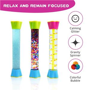 2025New Liquid Timer Sensory Motion Visual Sand Hourglass Anti-Gravity Science Toys Reverse Flowing Liquid Motion Bubbler Timer