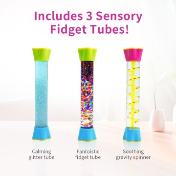 New Calm Down Corner Anxiety Relief Sensory Tubes Fidget Tubes Liquid motion bubbler timer for kids Anxiety Relief
