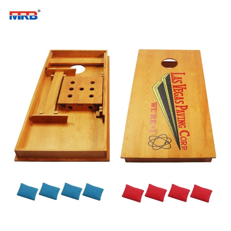 Wood Foldable Cornhole Set Cornhole Boards 8 Cornhole Toss Bags, Perfect for Backyard Outdoor Indoor Party