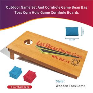 Wood Foldable Cornhole Set Cornhole Boards 8 Cornhole Toss Bags, Perfect for Backyard Outdoor Indoor Party