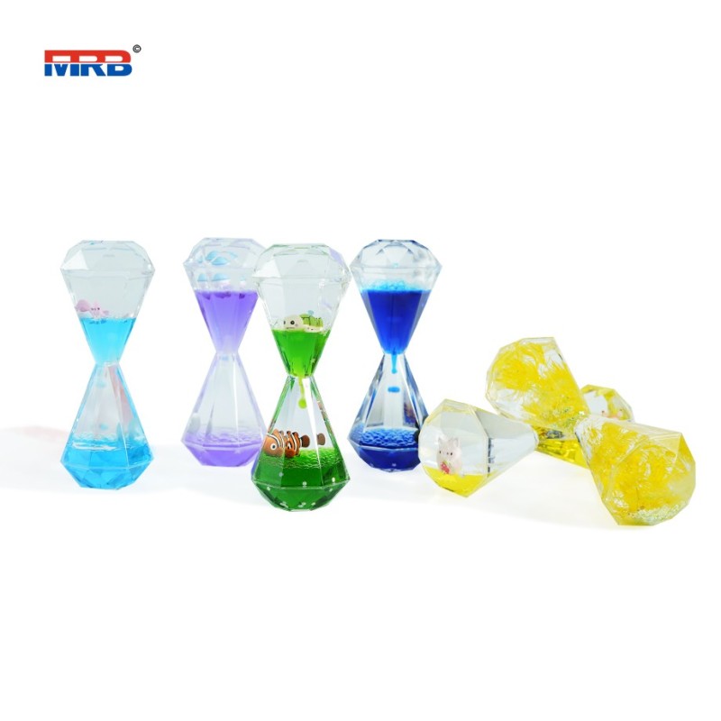 Novelty toys Upward Diamond Shaped Animal Liquid Bubble Timer Fidget Sensory Toy Autism ADHD