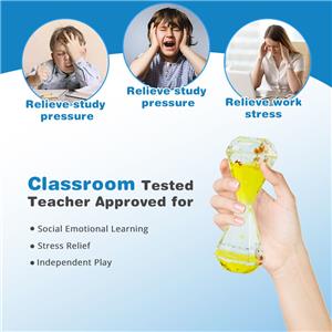 Diamond Shape Floating Liquid Motion Bubbler Timer Animal Oil Hourglass Desk Toy