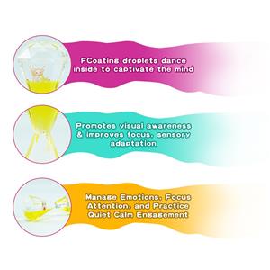 Diamond Shape Floating Liquid Motion Bubbler Timer Animal Oil Hourglass Desk Toy